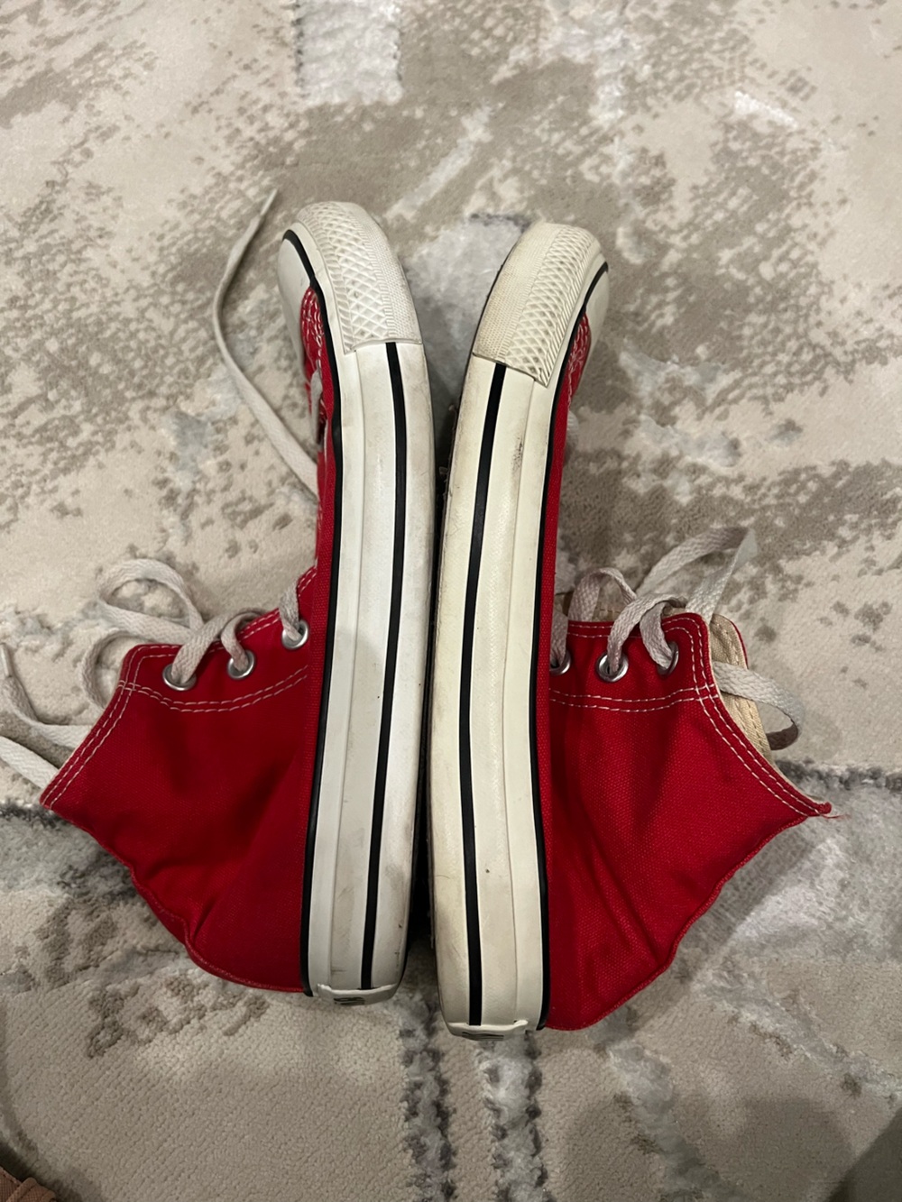 Converse Red High Top Canvas Sneakers - Picture 7 of 7